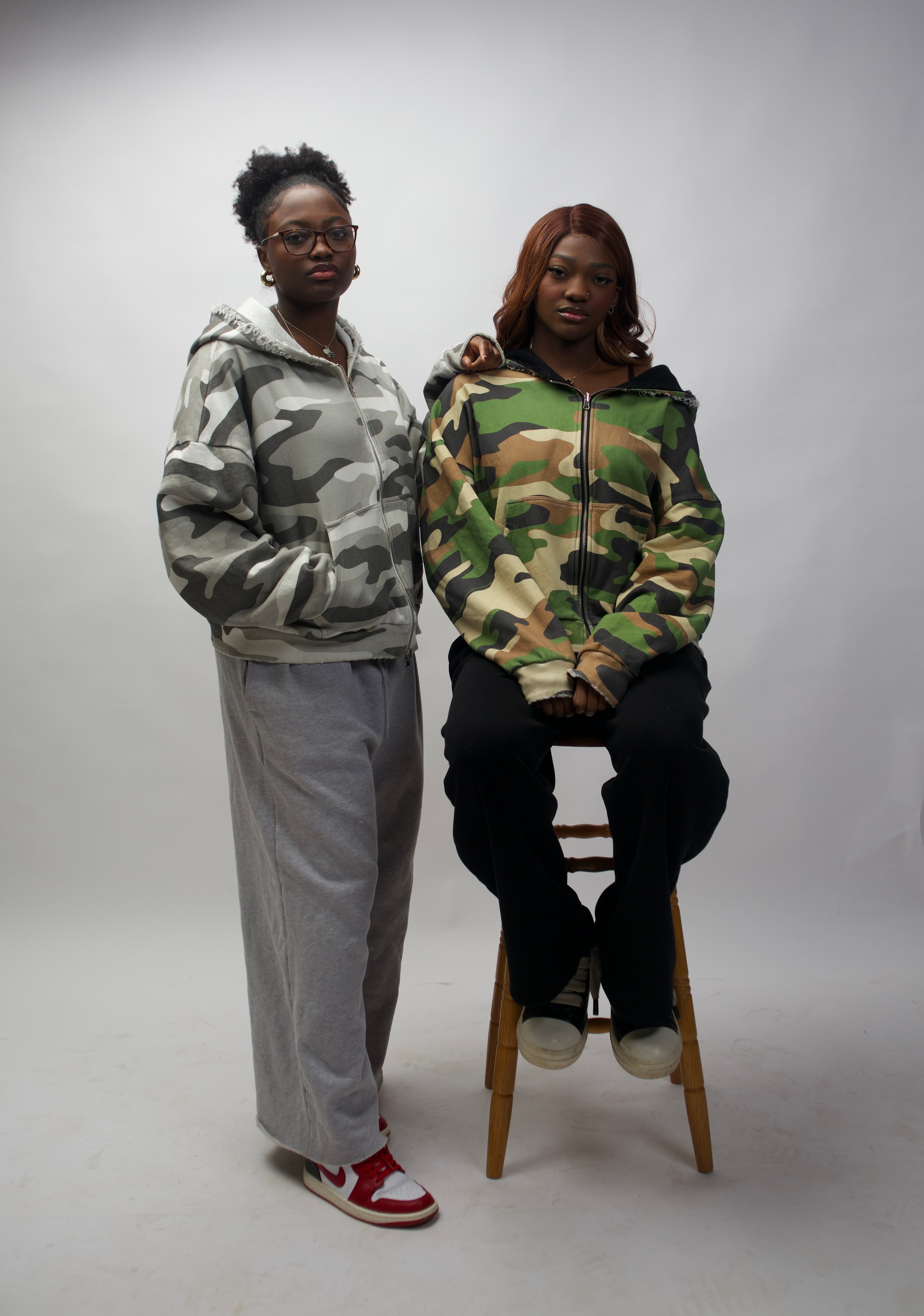 Hood detail with Meisai print